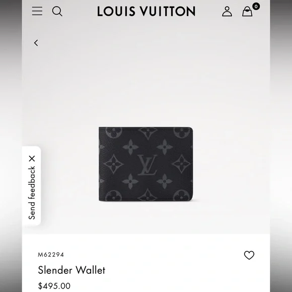 Louis Vuitton black slender monogram wallet in eclipse - Picture 7 of 7